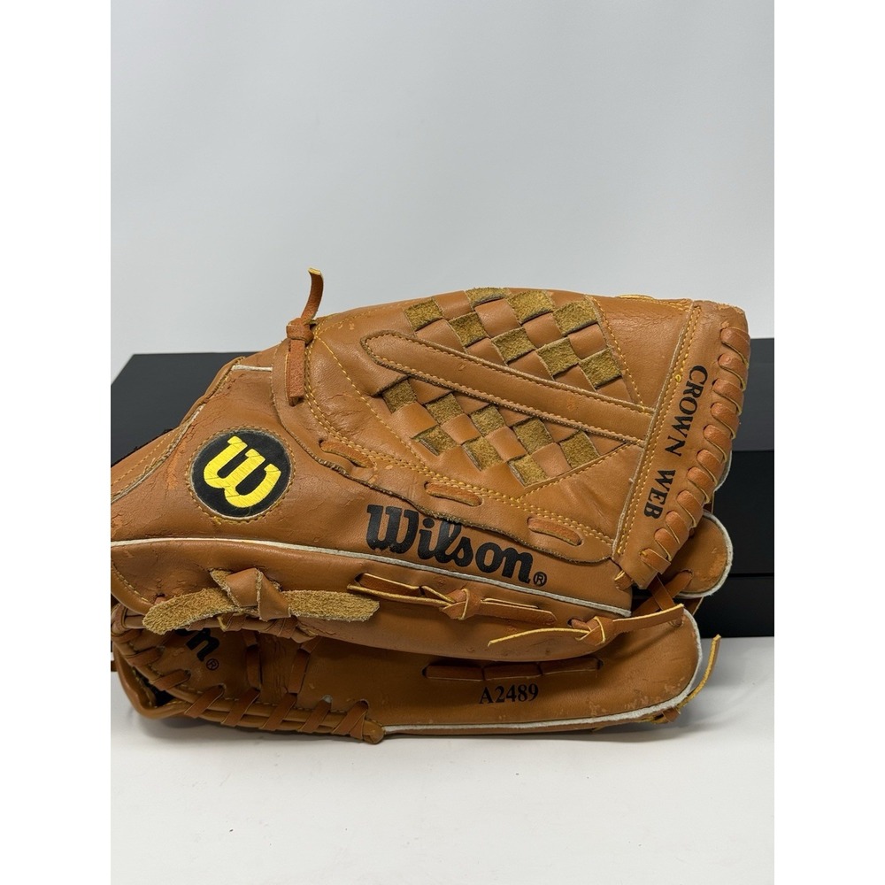Wilson Advisory Staff A2489 Baseball Glove Dual Hinge 12.5" Staff Leather RHT